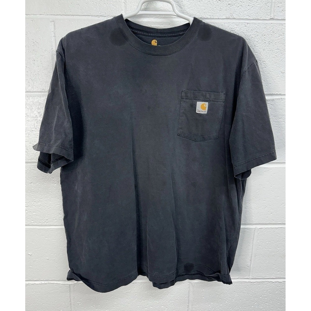 Carhartt K87-BLK Men's XL Workwear Pocket‎ Short Sleeve T-Shirt THRASHED STAINED